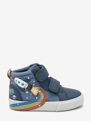 Teal Blue Standard Fit (F) Warm Lined Touch Fastening Boots - Image 1 of 5