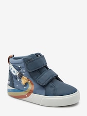 Teal Blue Standard Fit (F) Warm Lined Touch Fastening Boots - Image 2 of 5