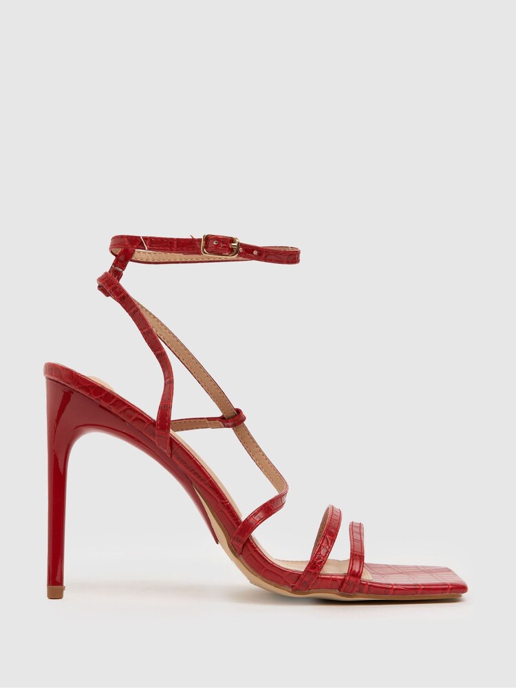 Schuh Red Santi Croc Strappy Stiletto Shoes - Image 1 of 4