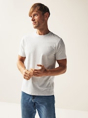 Brun/Rost/Svart/Ecru Marl/Skiffer/Silver - Vanlig passform - Essential T-shirt i bomull 6 förpackning - Bild 15 av 18