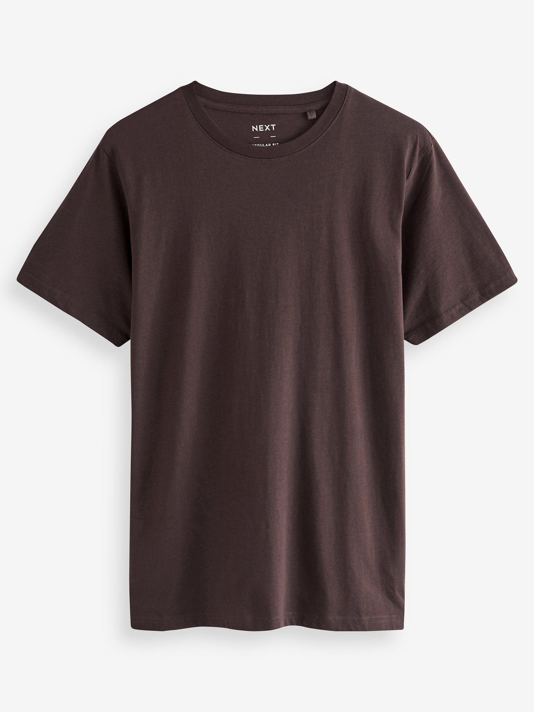 Buy Brown/Rust/Black/Ecru Marl/Slate/Silver Regular Fit Essential 100%  Cotton T-Shirts 6 Pack from Next USA