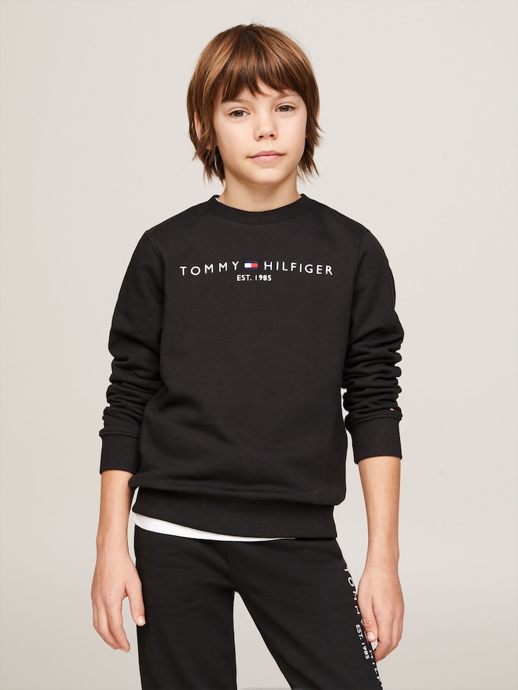 Tommy Hilfiger Black Essential Sweatshirt - Image 1 of 7
