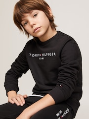 Tommy Hilfiger Black Essential Sweatshirt - Image 4 of 7