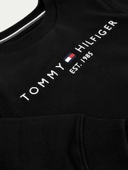 Tommy Hilfiger Black Essential Sweatshirt - Image 7 of 7