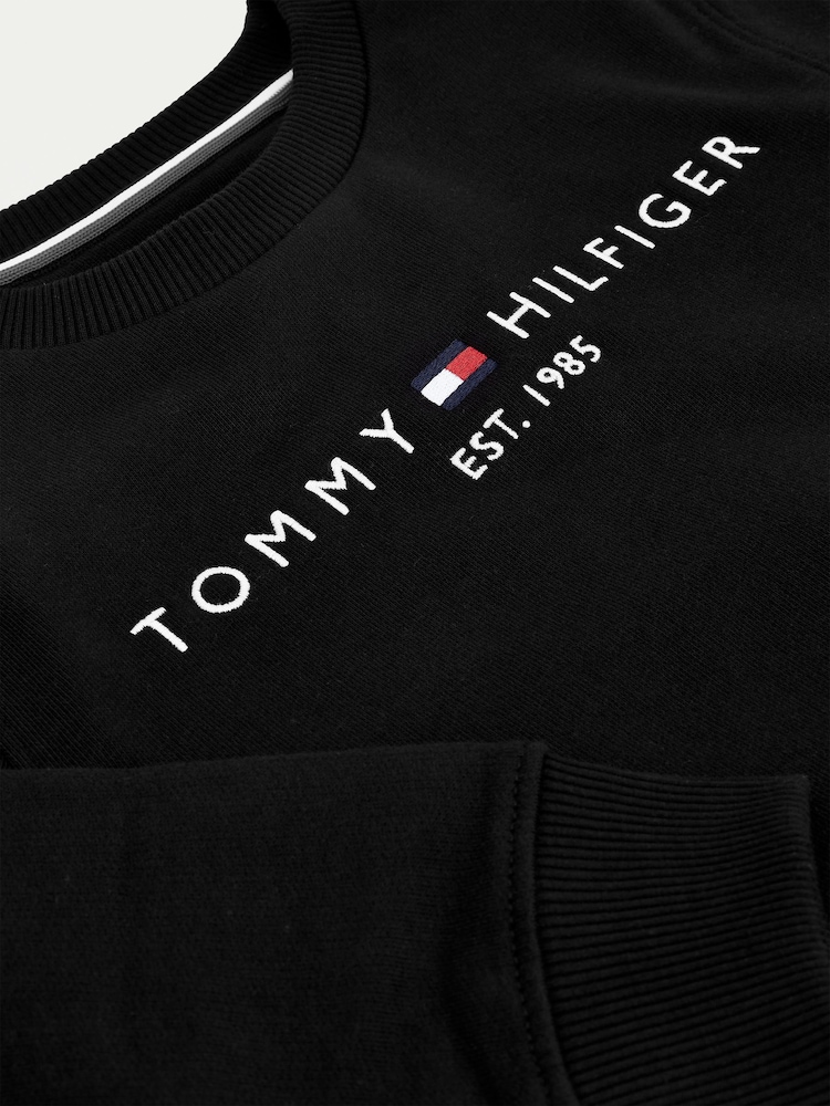 Tommy Hilfiger Black Essential Sweatshirt - Image 7 of 7