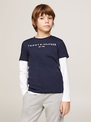 Tommy Hilfiger Blue Navy Essential T-Shirt - Image 1 of 7