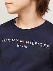 Tommy Hilfiger Blue Navy Essential T-Shirt - Image 3 of 7