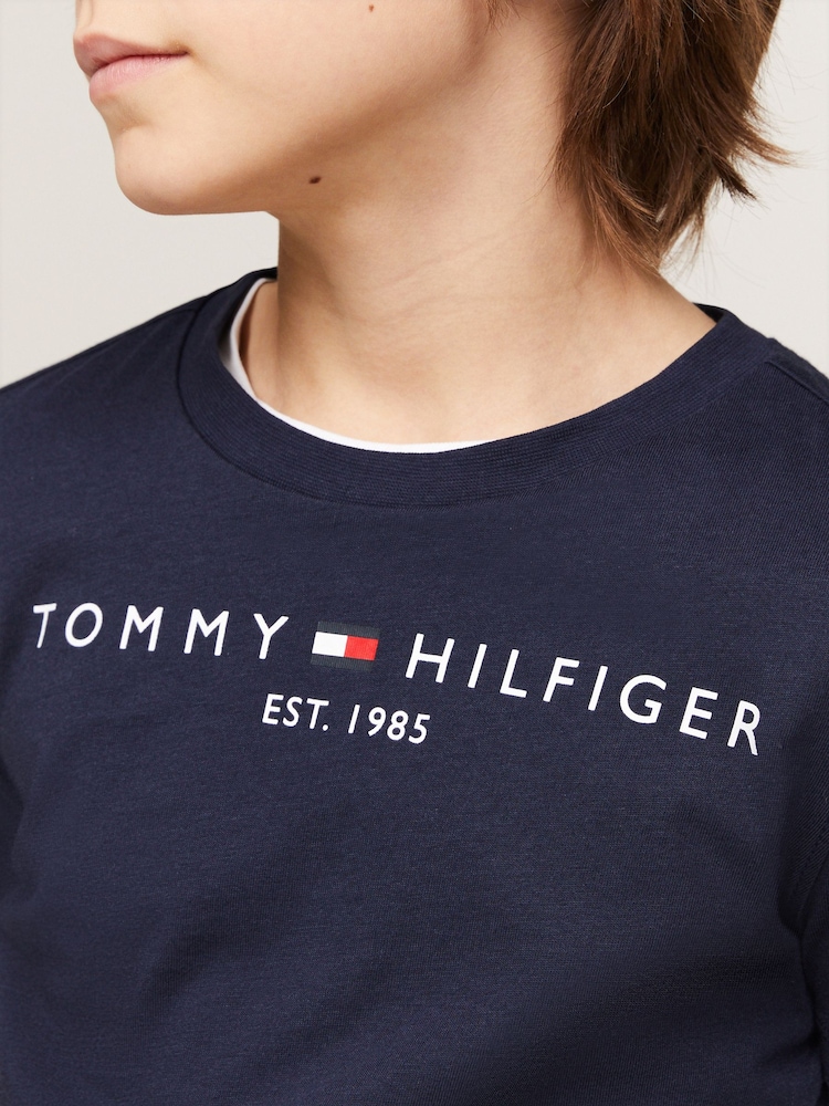 Tommy Hilfiger Blue Navy Essential T-Shirt - Image 3 of 7
