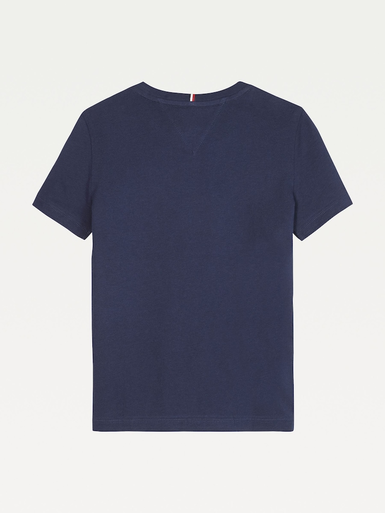 Tommy Hilfiger Blue Navy Essential T-Shirt - Image 6 of 7