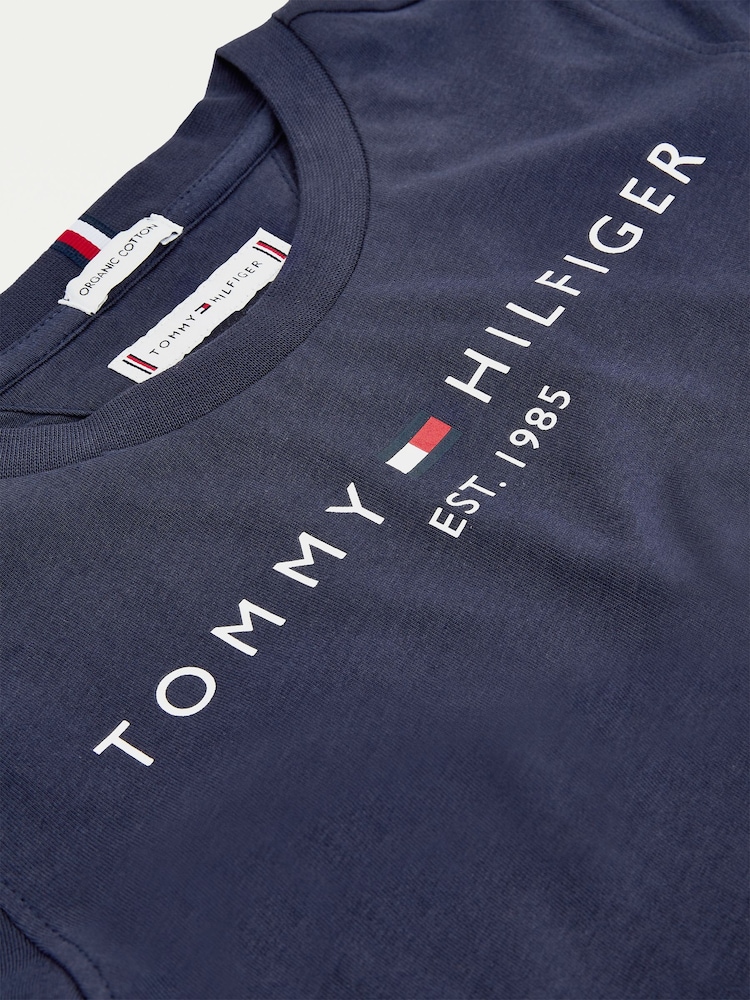 Tommy Hilfiger Blue Navy Essential T-Shirt - Image 7 of 7