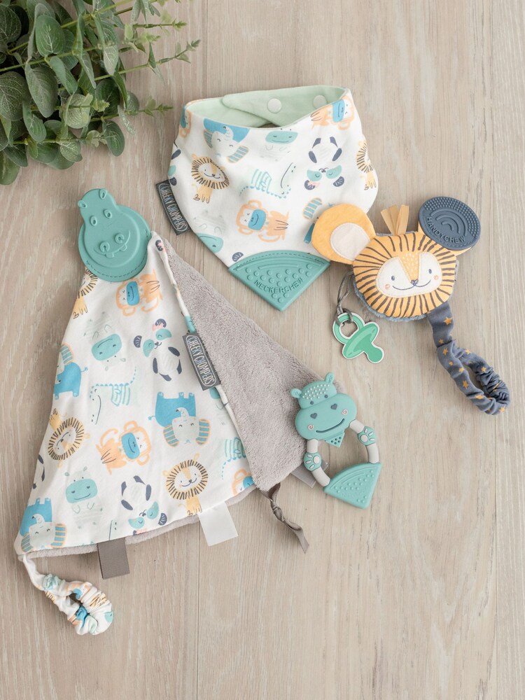 Cheeky Chompers Comfort And Chew 100% Cotton Baby Gift Bundle - Image 1 of 9