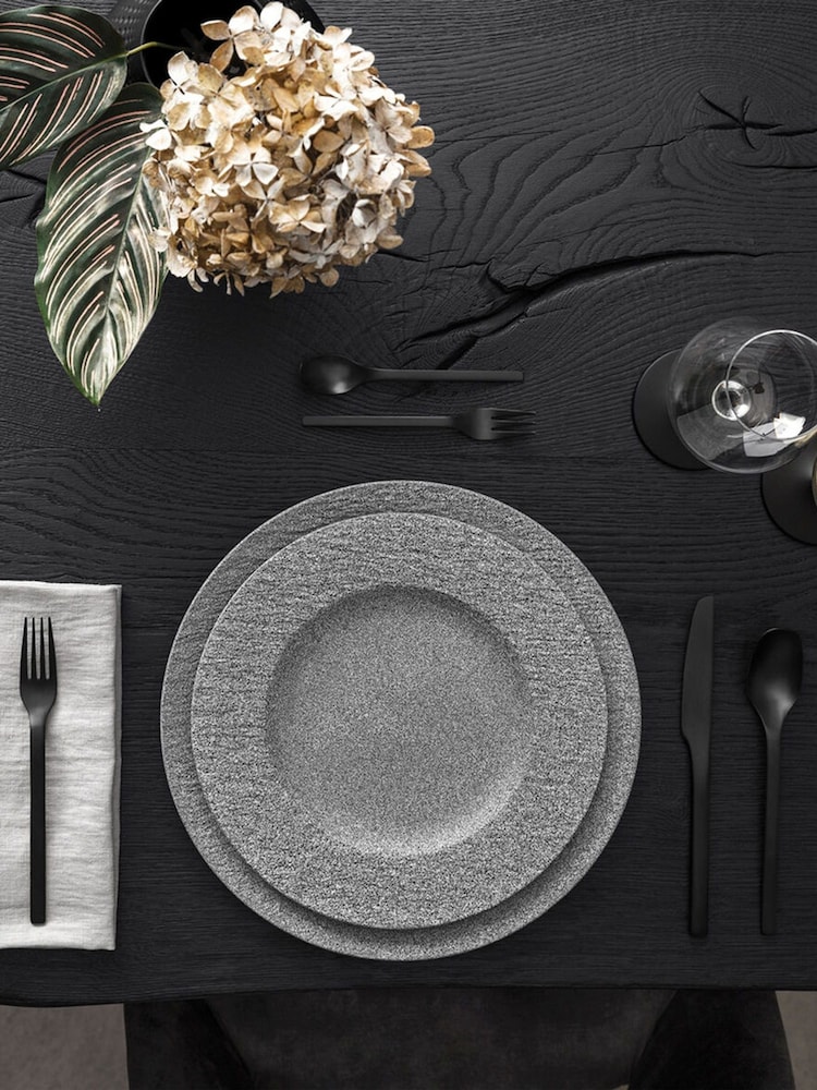 Villeroy & Boch 16 Piece Black Manufacture Rock Cutlery Set - Image 1 of 3