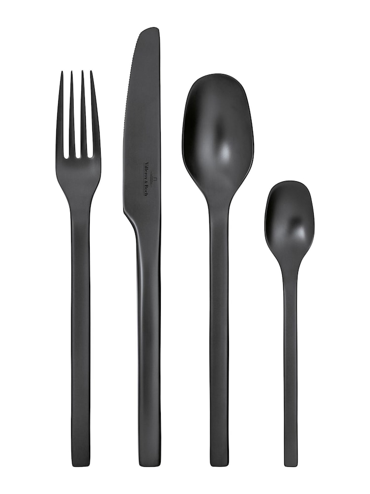 Villeroy & Boch 16 Piece Black Manufacture Rock Cutlery Set - Image 2 of 3