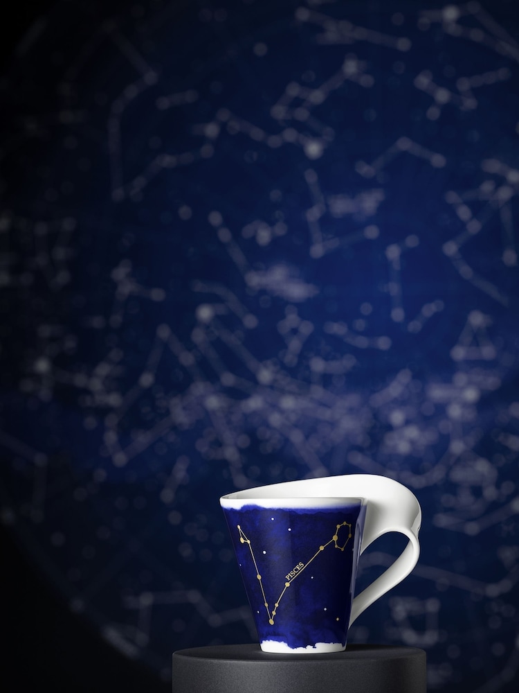Villeroy & Boch Blue Stylish Mug with Pisces Zodiac Sign - Image 1 of 3