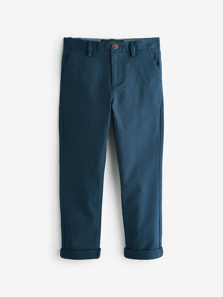 Marina franceză albastru - Pantaloni chino stretch (3-17ani) - Image 1 of 3