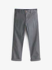 Charcoal Grey Regular Fit Stretch Chino Trousers (3-17yrs) - Image 1 of 5