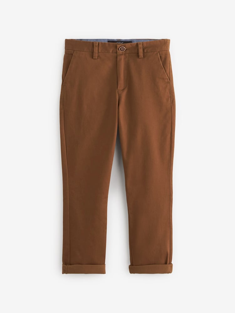 Roșcat/maro bronz - Pantaloni chino stretch (3-17ani) - Image 1 of 2