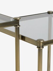 Brass Grand Country Glass Set of 2 Nest of Tables - Image 5 of 5