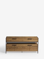Dark Bronx Up to 65 inch, Soundbar Oak Effect Slim TV Unit - Image 10 of 11