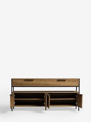 Dark Bronx Up to 65 inch, Soundbar Oak Effect Slim TV Unit - Image 7 of 11