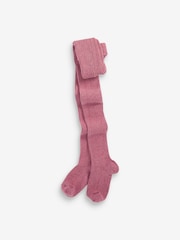 Pink/Honey Cream/Black 3 Pack Cotton Rich Rib Tights - Image 2 of 2