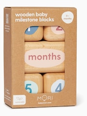 MORI Natural Wooden Baby Milestone Blocks - Image 1 of 5