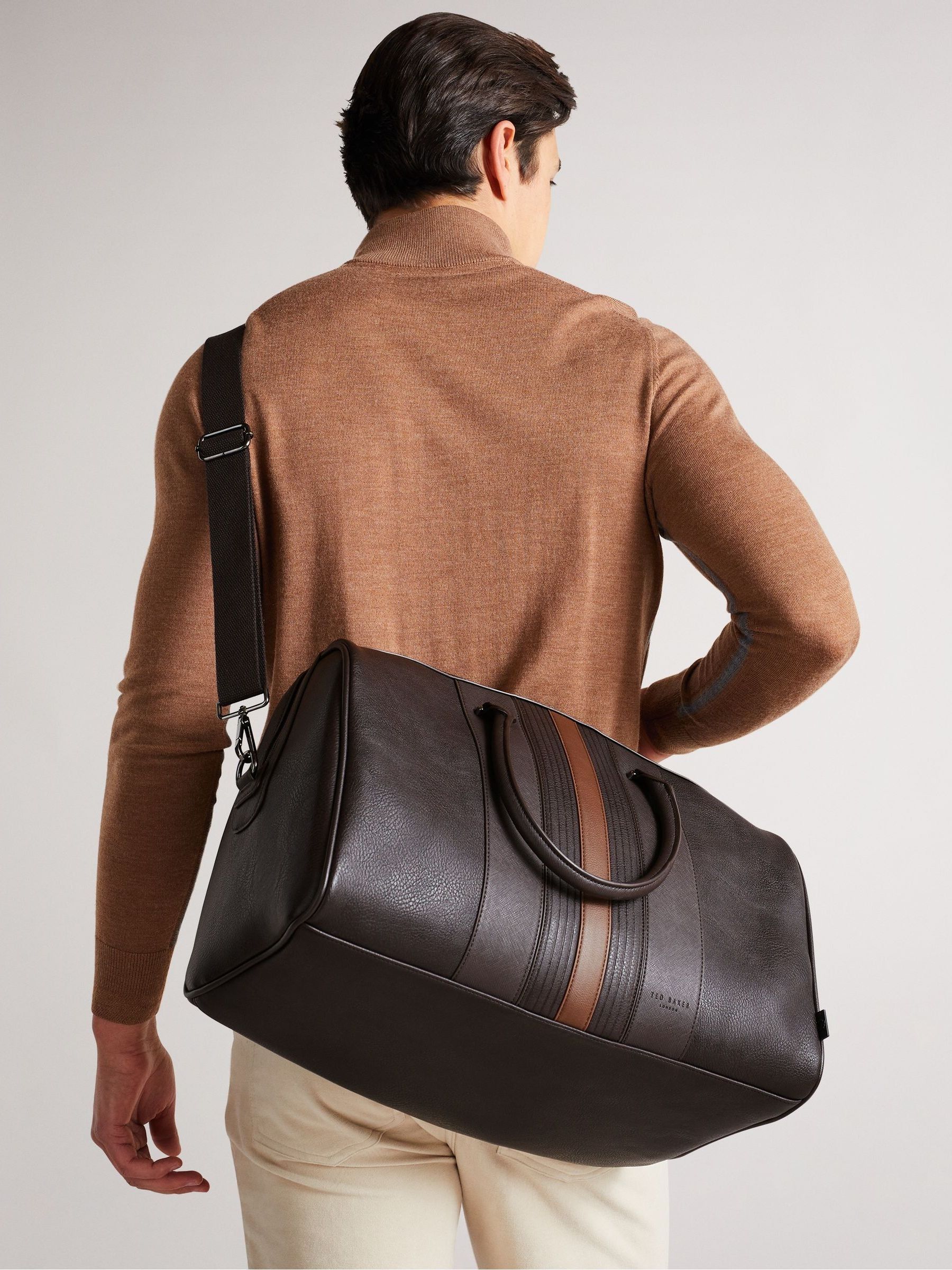 Buy Ted Baker Brown Evyday Striped PU Holdall Bag from Next Luxembourg