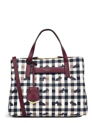 Radley London White Chalk Finsbury Park Checked Dog Grab Bag - Image 1 of 4