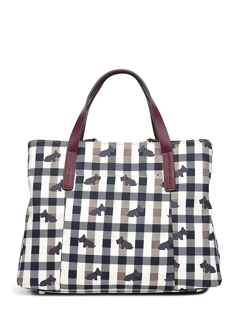 Radley London White Chalk Finsbury Park Checked Dog Grab Bag - Image 2 of 4