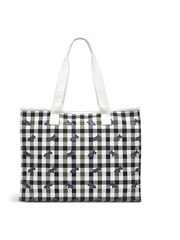 Radley London White Chalk Checked Dog 100% Cotton Tote Bag - Image 2 of 4