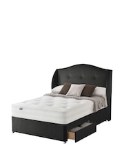 Silentnight Black 1400 Mirapocket Mattress and 2 Drawer Divan Base Bed Set - Image 2 of 2