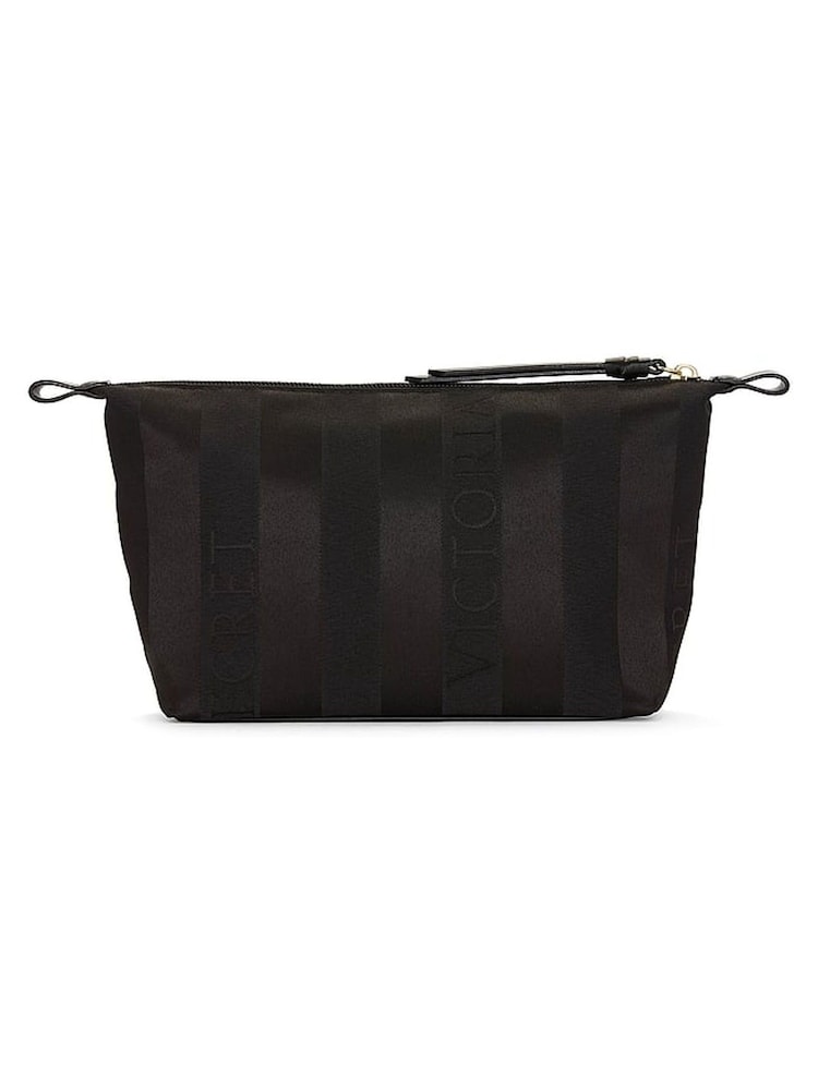 Victoria's Secret Black Stripe 2 Piece Makeup Bag - Image 2 of 3