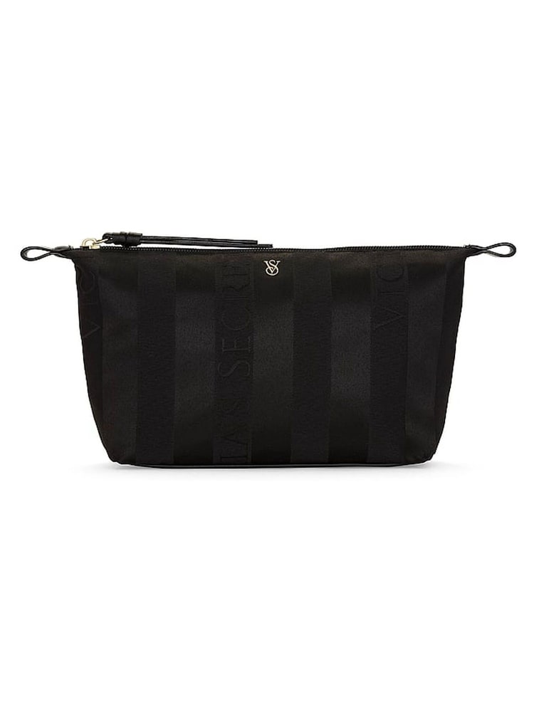 Victoria's Secret Black Stripe 2 Piece Makeup Bag - Image 3 of 3