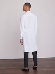 White Regular Fit 100% Cotton Round Neck Kurta - Image 2 of 8