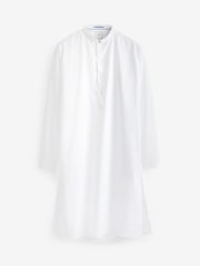 White Regular Fit 100% Cotton Round Neck Kurta - Image 7 of 8