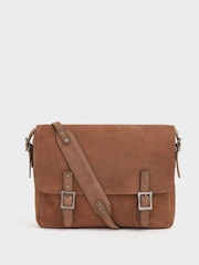 OSPREY LONDON Chocolate Brown The Large Clayton Leather Satchel Bag - Image 2 of 6