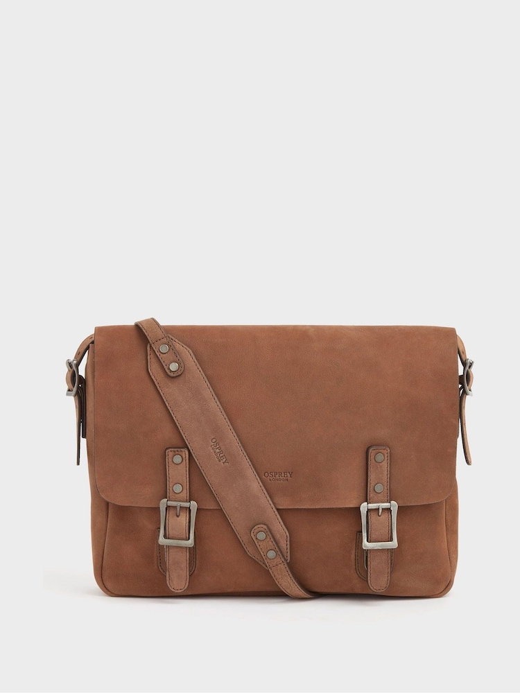 OSPREY LONDON Chocolate Brown The Large Clayton Leather Satchel Bag - Image 2 of 6