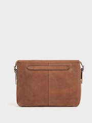 OSPREY LONDON Chocolate Brown The Large Clayton Leather Satchel Bag - Image 3 of 6