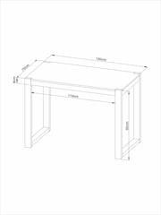 White Jefferson Solid Wood Pine 4 Seater Bar Dining Table - Image 4 of 7