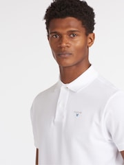 Barbour® White 100% Cotton Sports Polo Shirt - Image 5 of 8