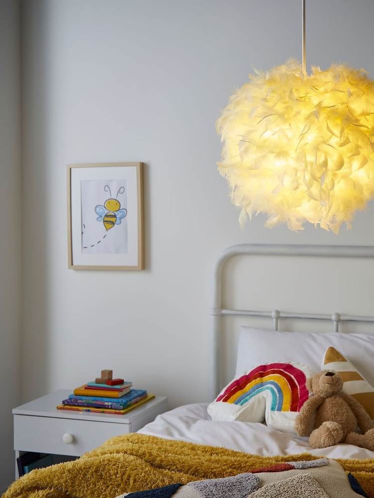 glow Yellow Feather 40cm Shade - Image 1 of 5