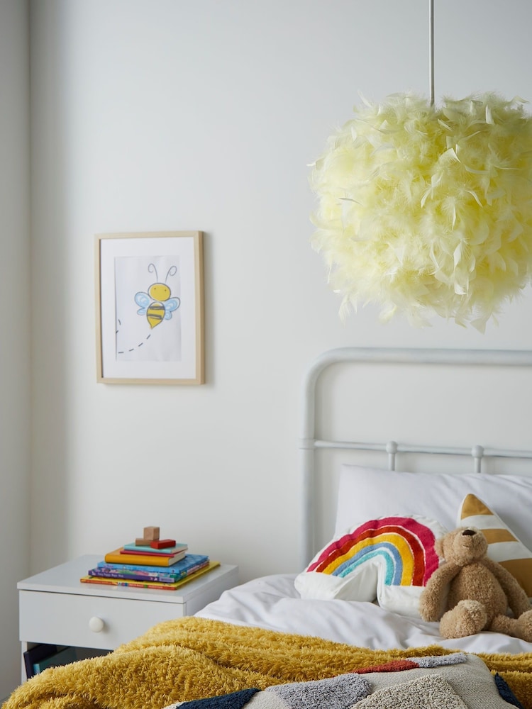 glow Yellow Feather 40cm Shade - Image 2 of 5