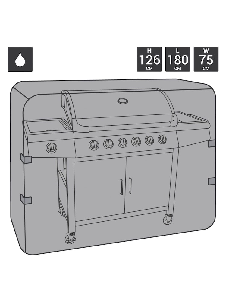 Charles Bentley Black Garden Premium Waterproof Burner BBQ Cover - Image 3 of 3