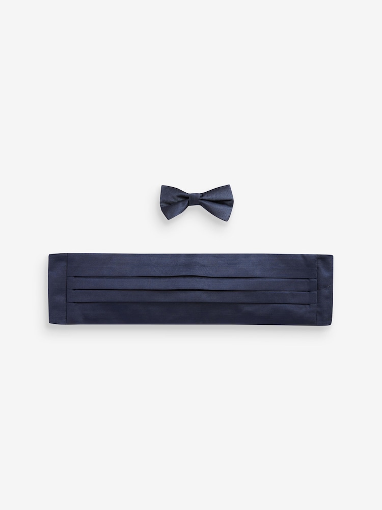 Marineblau/blau - Set mit Kummerbund und Fliege - Bild 1 von 5 Marineblau/blau - Set mit Kummerbund und Fliege - Bild 1 von 5