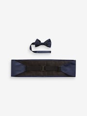 Navy Blue Cummerbund And Bow Tie Set - Image 2 of 5