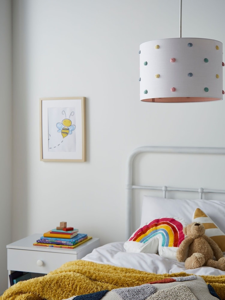 glow White Pom Pom Shade - Image 2 of 6 glow White Pom Pom Shade - Image 2 of 6