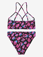 Hype. Womens Black Leopard Bikini - Image 1 of 10