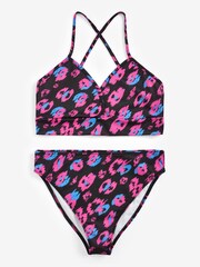 Hype. Womens Black Leopard Bikini - Image 5 of 10