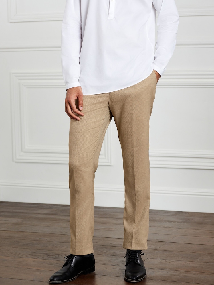 Gold Slim Nehru Collar Suit: Trousers - Image 1 of 7
