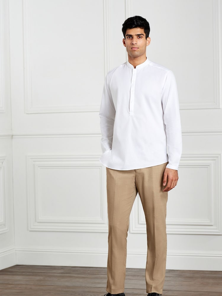 Gold Slim Nehru Collar Suit: Trousers - Image 2 of 7 Gold Slim Nehru Collar Suit: Trousers - Image 2 of 7